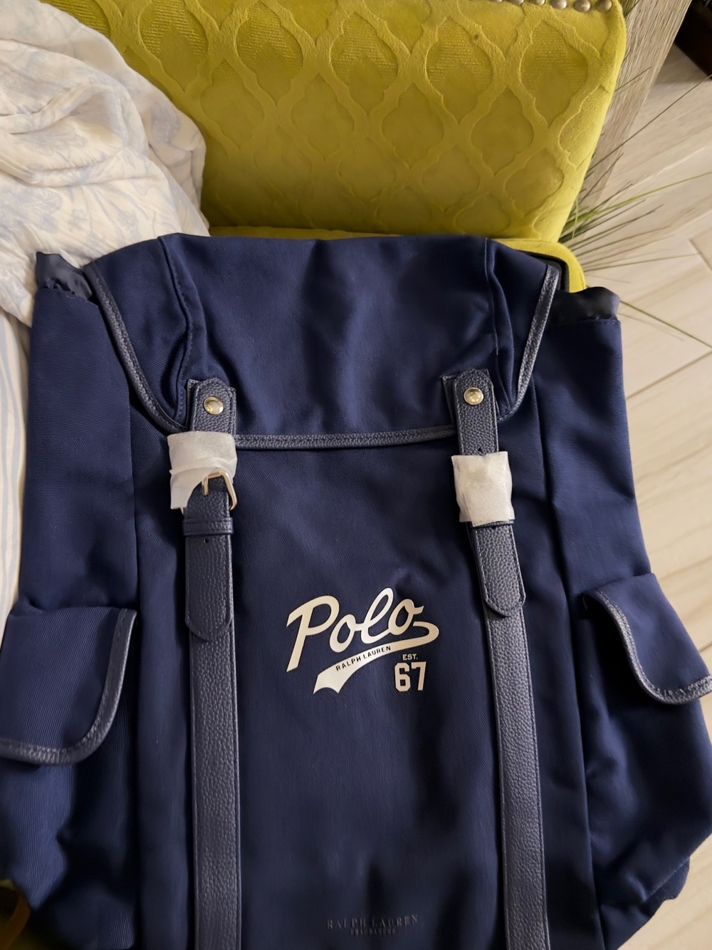 Polo by Ralph Lauren Navy and White Logo Backpack